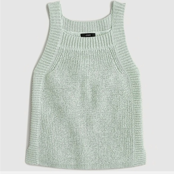 J. Crew Sweaters - J Crew NWT  Knit Sweater Tank in Cool Moss Green Size L
